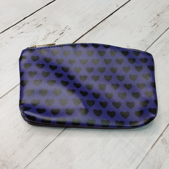 Ipsy Purple Glam Bag w/ Black Hearts November 2018 - Picture 1 of 4